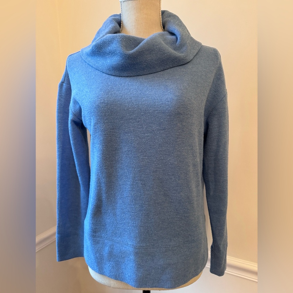Banana Republic Blue Thick knit Cowl Neck Sweater XS